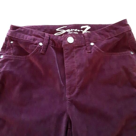 SEVEN7 Jeans Fine Wale Corduroy‎ Stretch Skinny Plum size 10 - Picture 2 of 13
